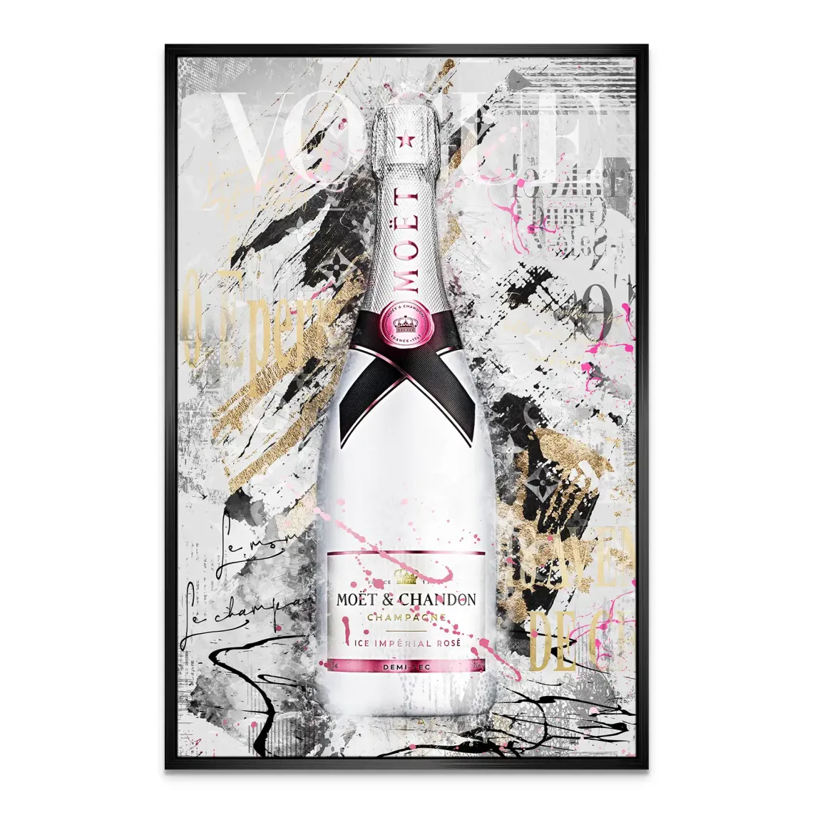 Champagner Rosé Leinwand Bild