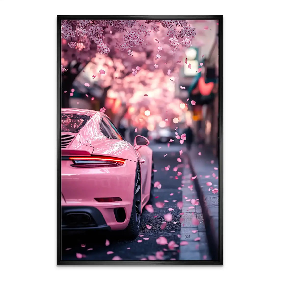 Porsche 911 Blüten Leinwand Bild INGALERIE