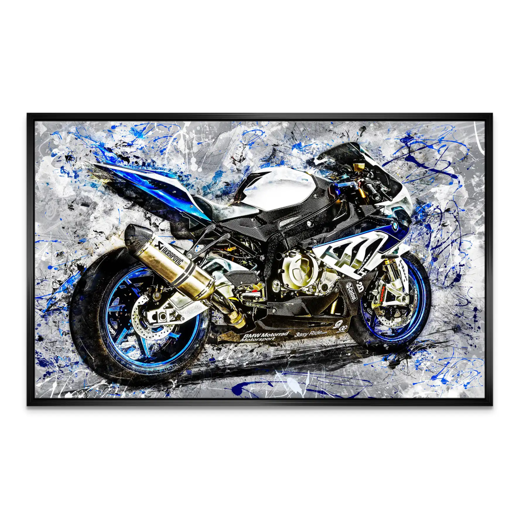 BMW HP4 Abstrakt Leinwand Bild INGALERIE