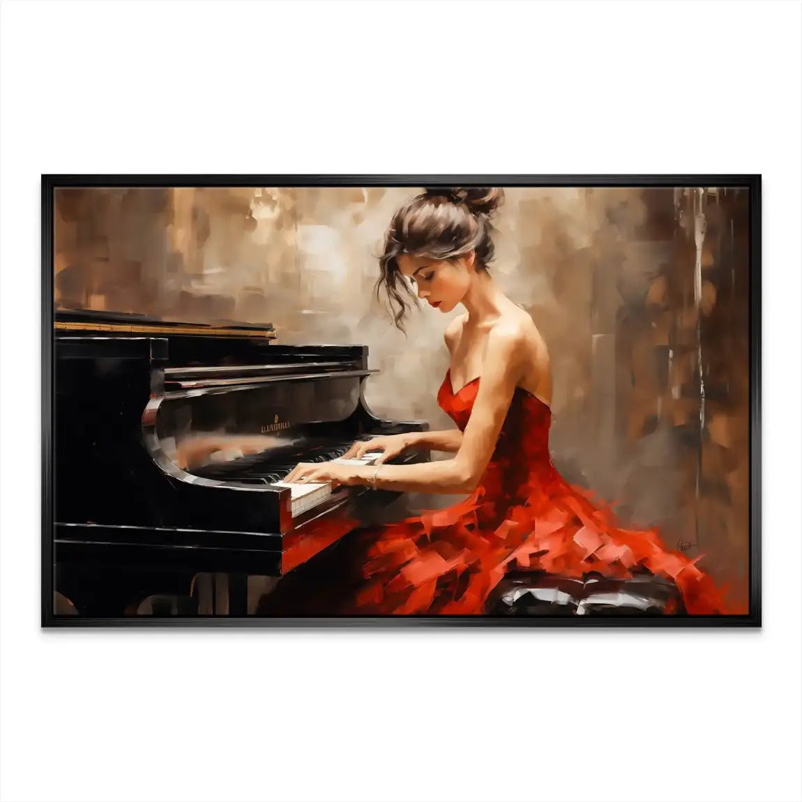 Beautyful Piano Player Leinwand Bild INGALERIE