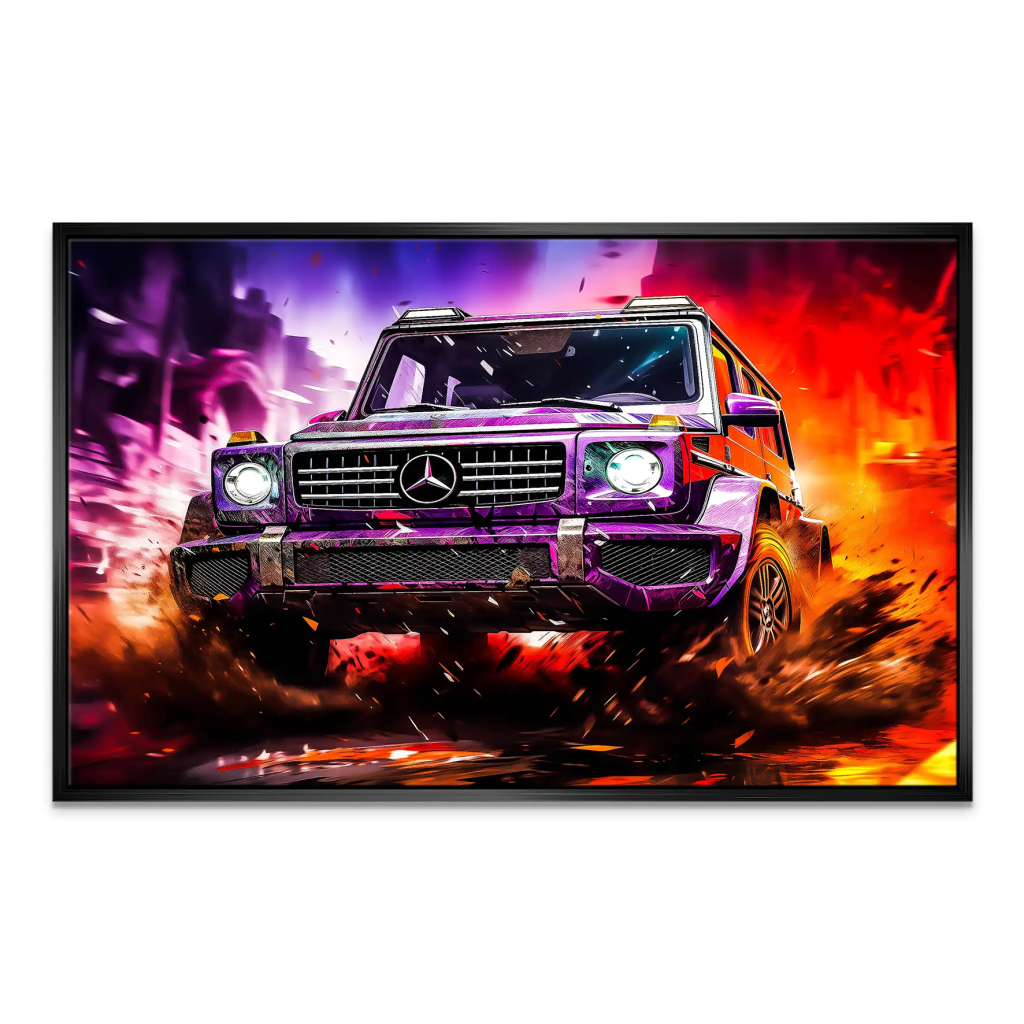 Mercedes G63 Abstrakt Offroad Leinwand Bild INGALERIE