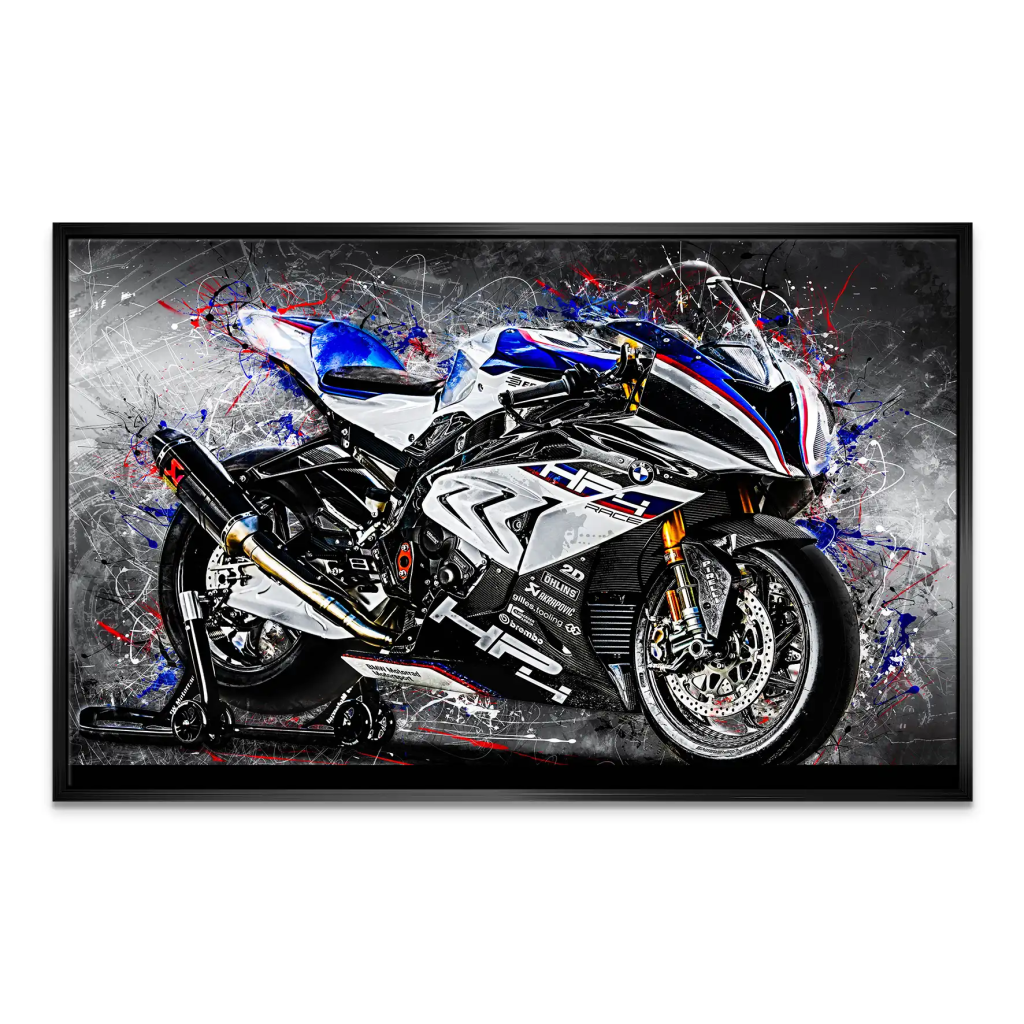 BMW HP4 Race Abstrakt Leinwand Bild INGALERIE