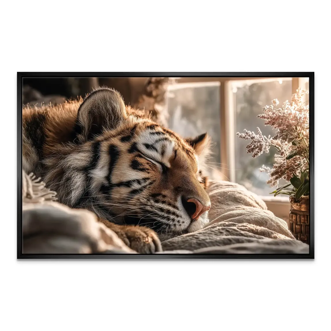 Schlafender Tiger Leinwand Bild