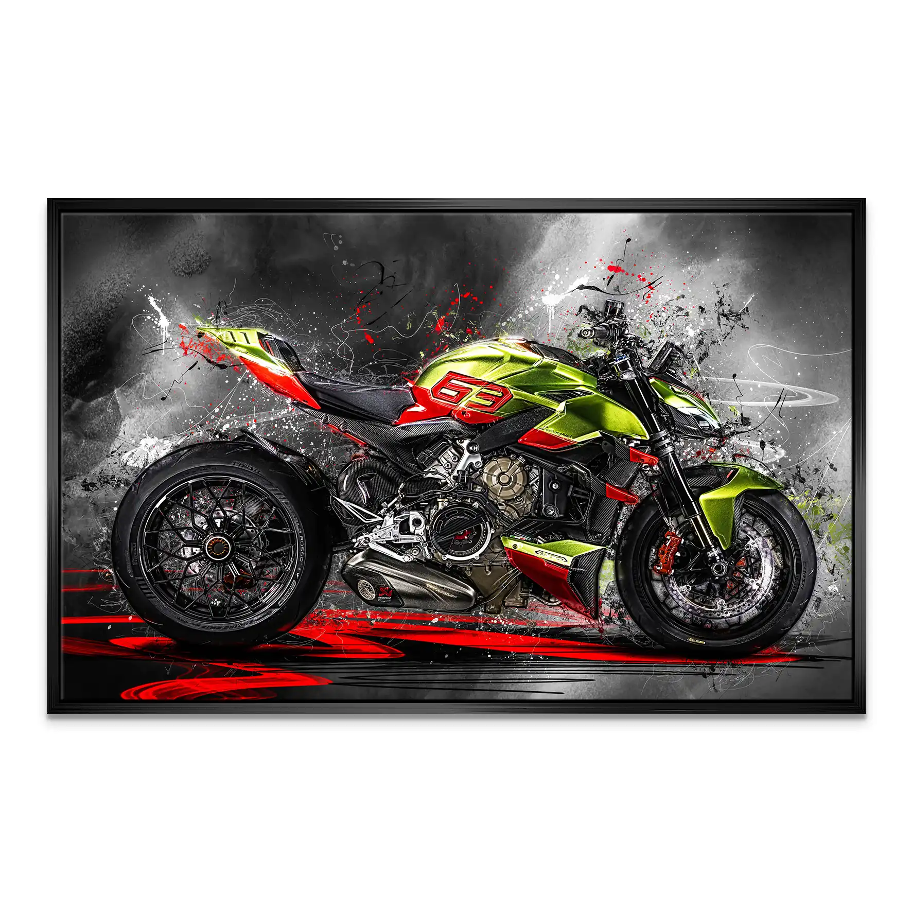 Ducati Streetfighter Lambo Style Leinwand Bild INGALERIE