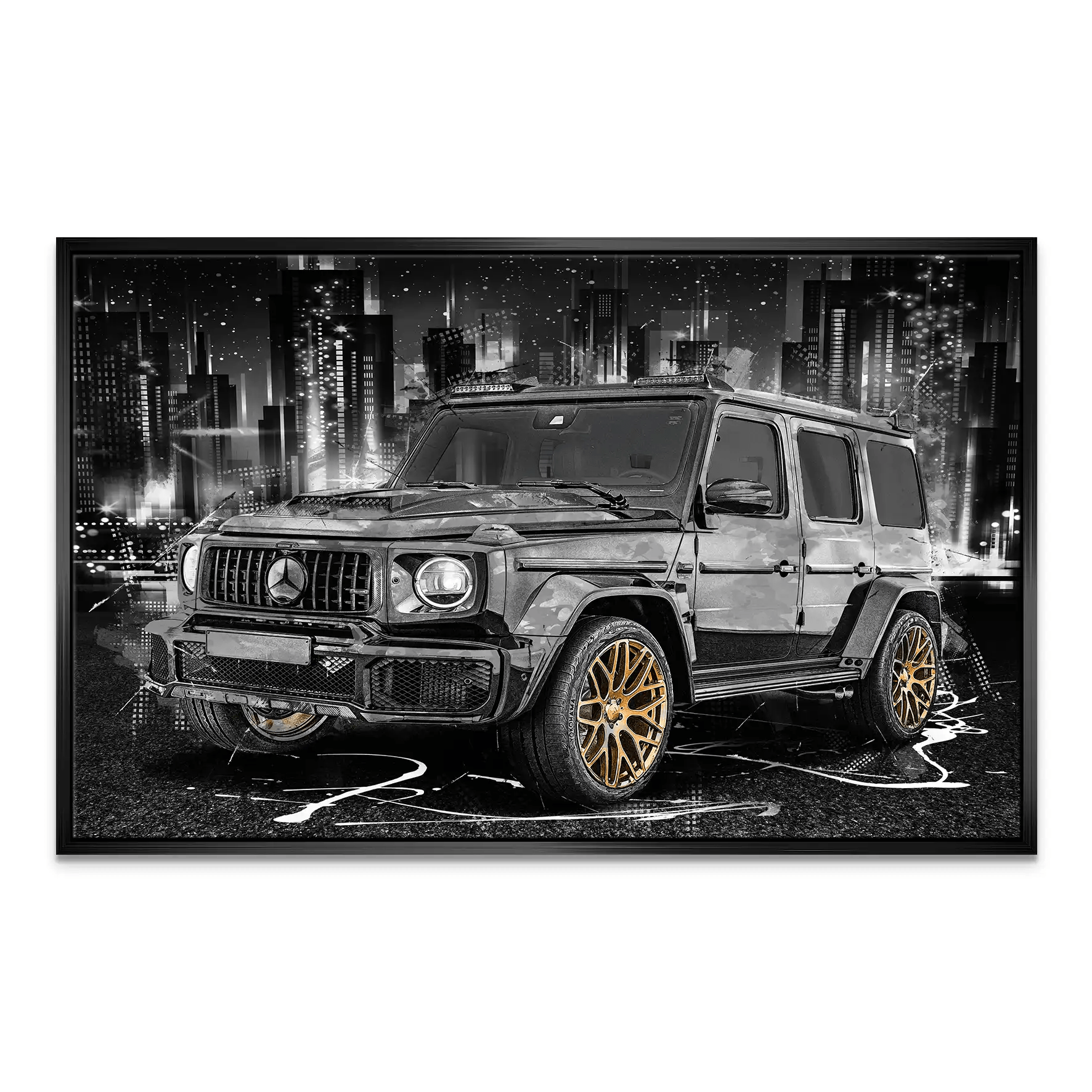 Mercedes G63 Abstrakt Style Leinwand Bild INGALERIE