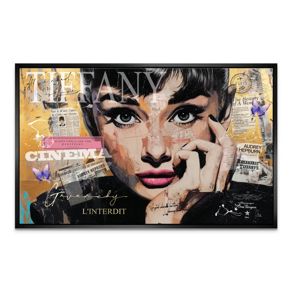 Audrey Pop Art Leinwand Bild