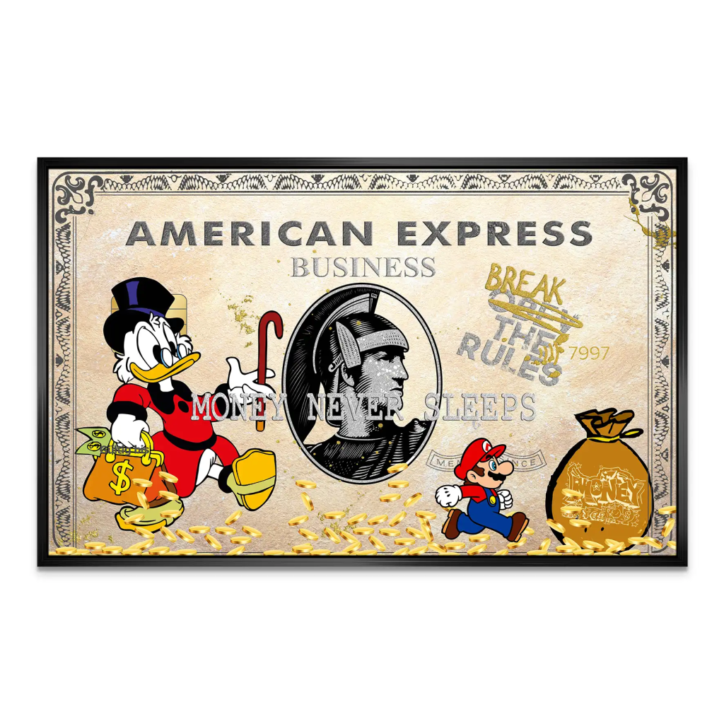 Dagobert Retro Amex Leinwand Bild INGALERIE