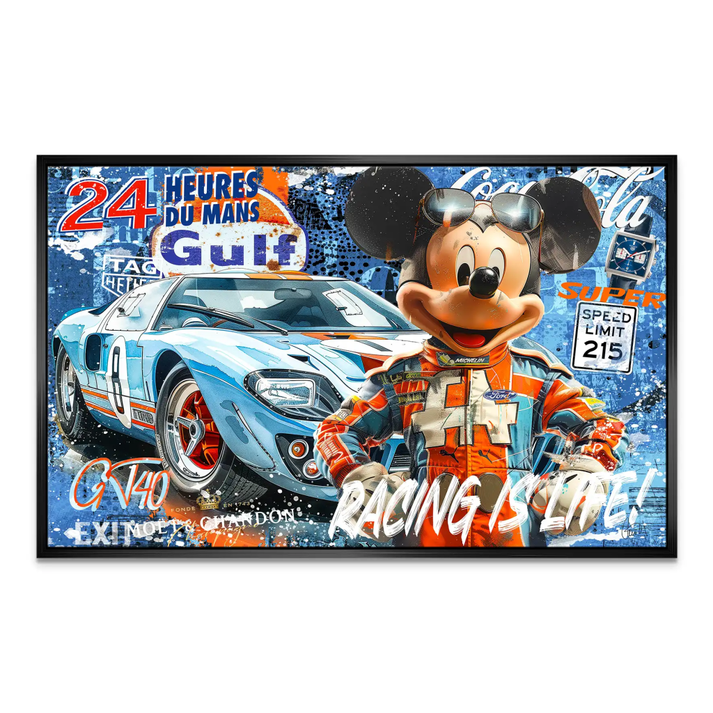 Micky Gulf Racing Leinwand Bild INGALERIE