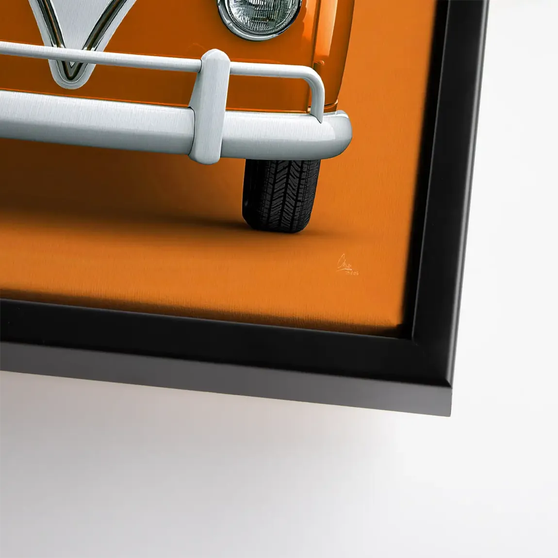 Orange VW Bulli Leinwand Bild