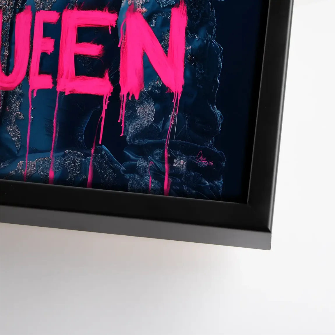 Queen Neon Art Leinwand Bild