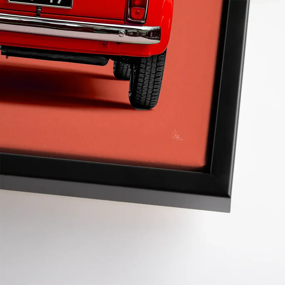 Fiat 500 Rosso Leinwand Bild