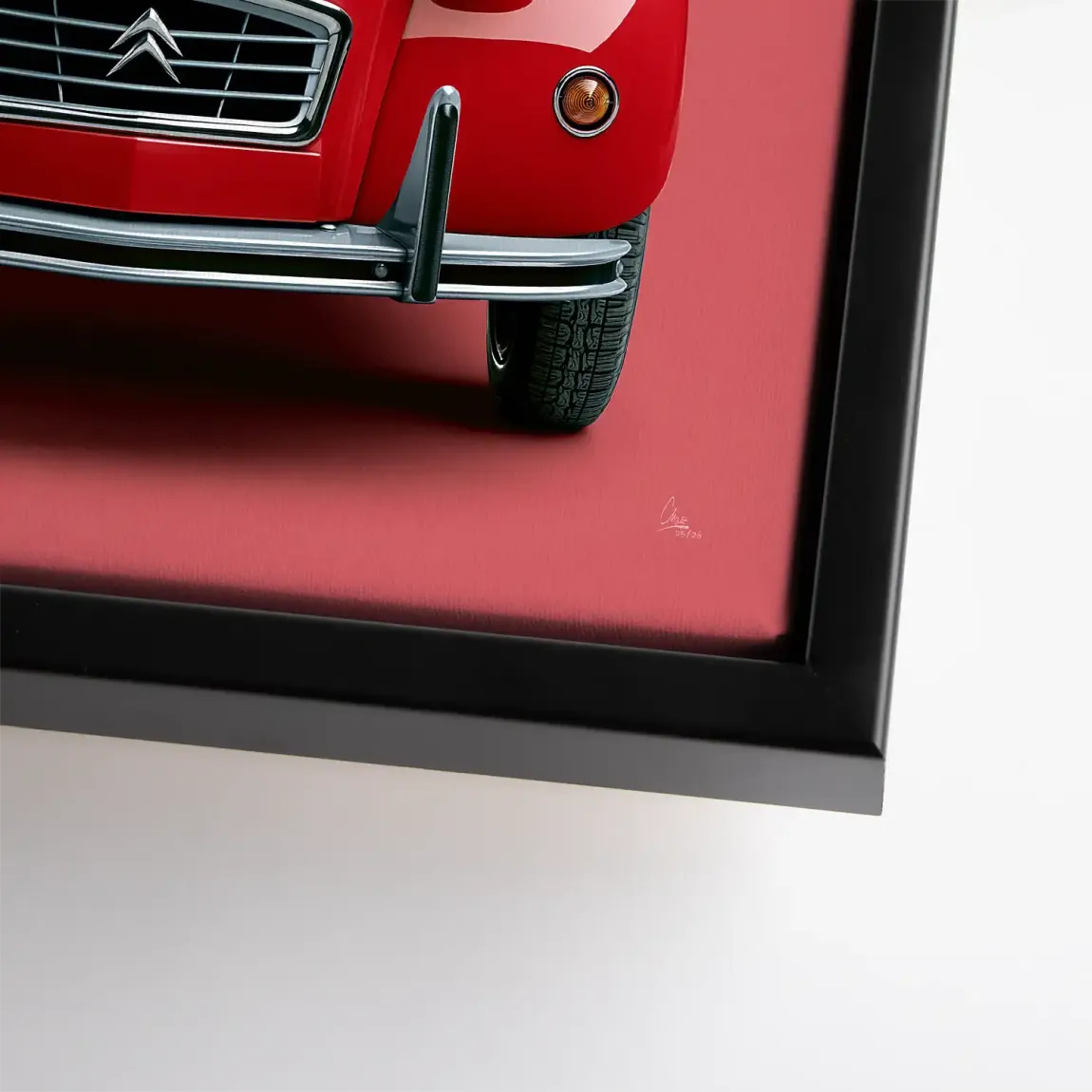 Citroen 2CV Rouge Leinwand Bild
