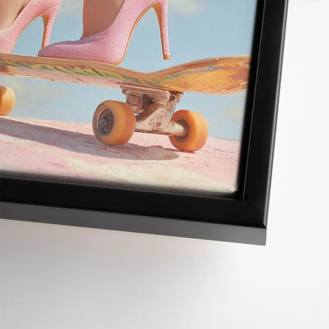 Pink Skate Leinwand Bild