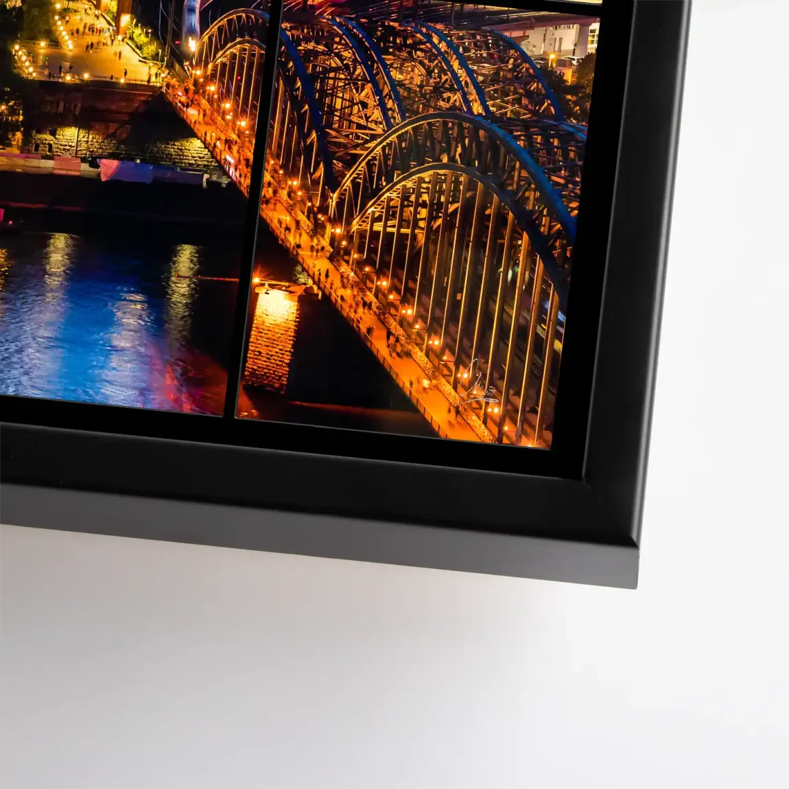 Köln City Lights Leinwand Bild