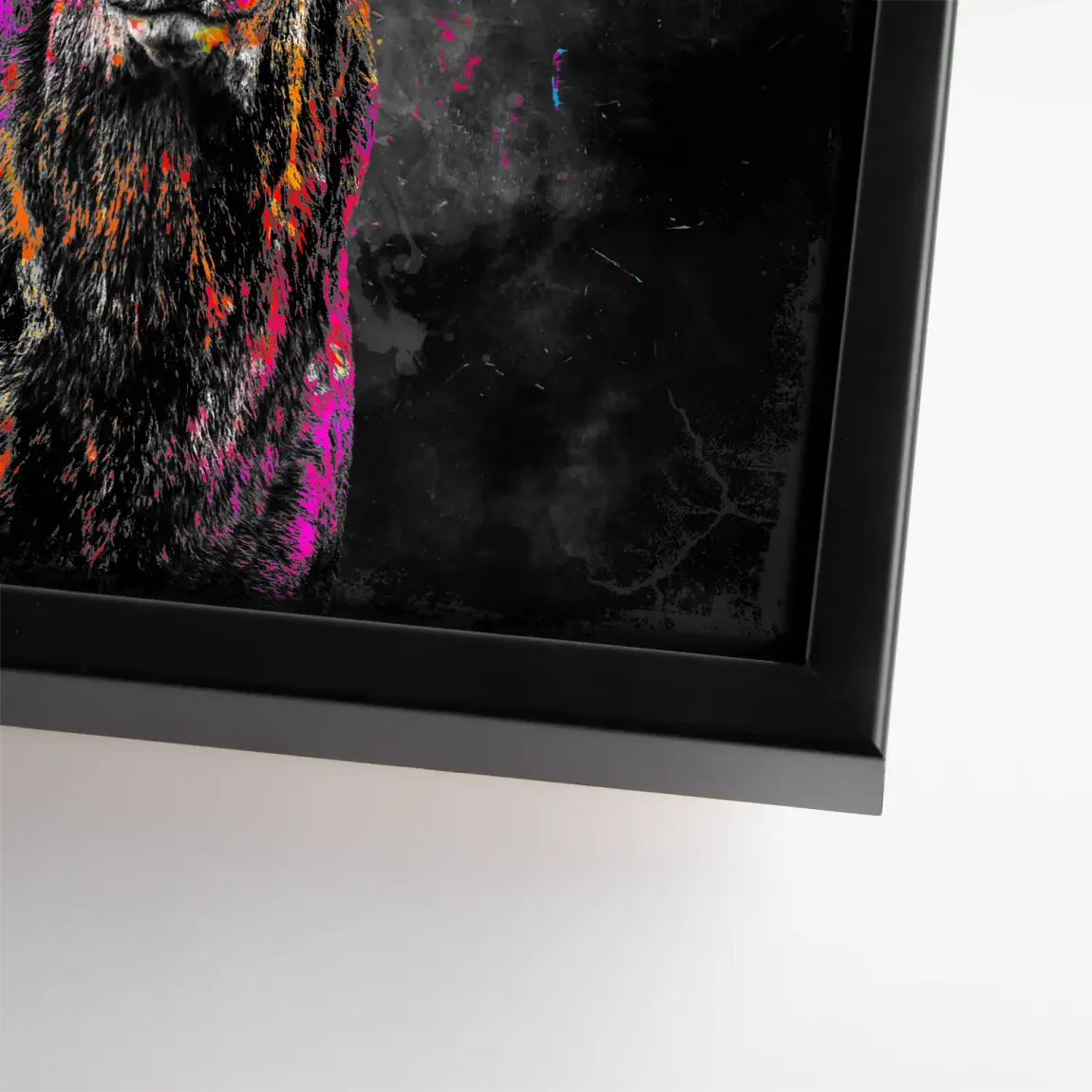 Bunter Hirsch Leinwand Bild