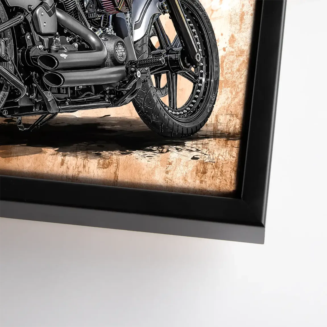 Harley Route 66 Leinwand Bild
