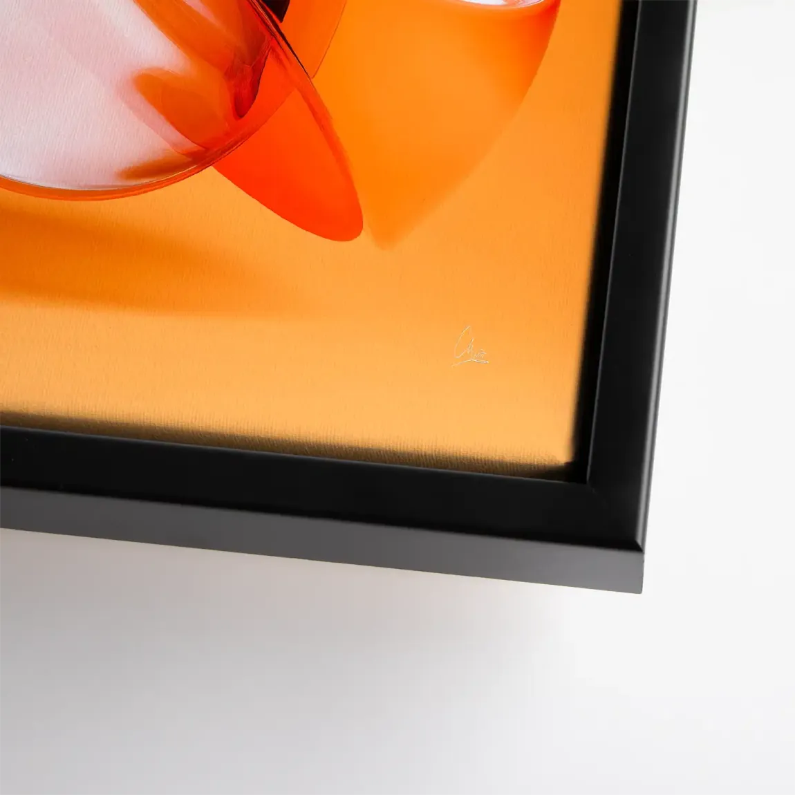 Orange Amber Abstrakt Leinwand Bild