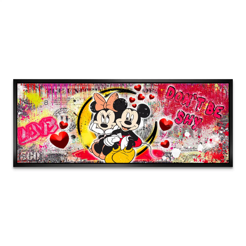 Micky Minnie Love Dollar Leinwand Bild INGALERIE