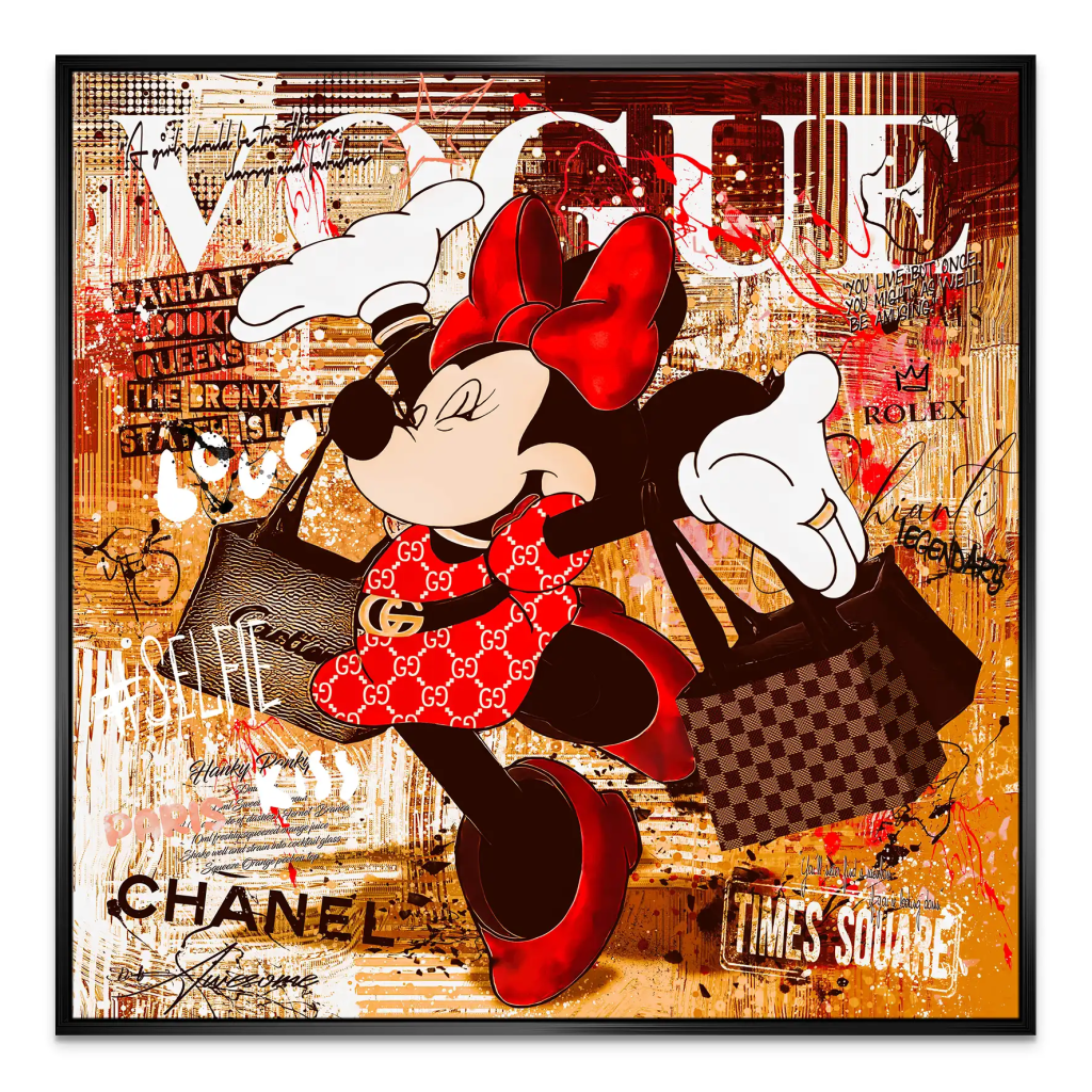 Minnie Vogue Retro Leinwand Bild INGALERIE