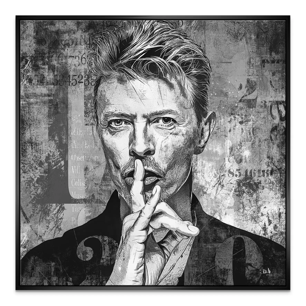 David Bowie Abstrakt Black Style Leinwand Bild INGALERIE