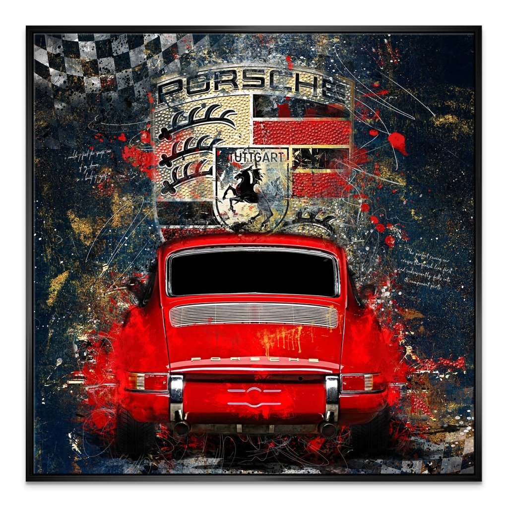 Porsche 911 Modern Abstrakt Leinwand Bild INGALERIE