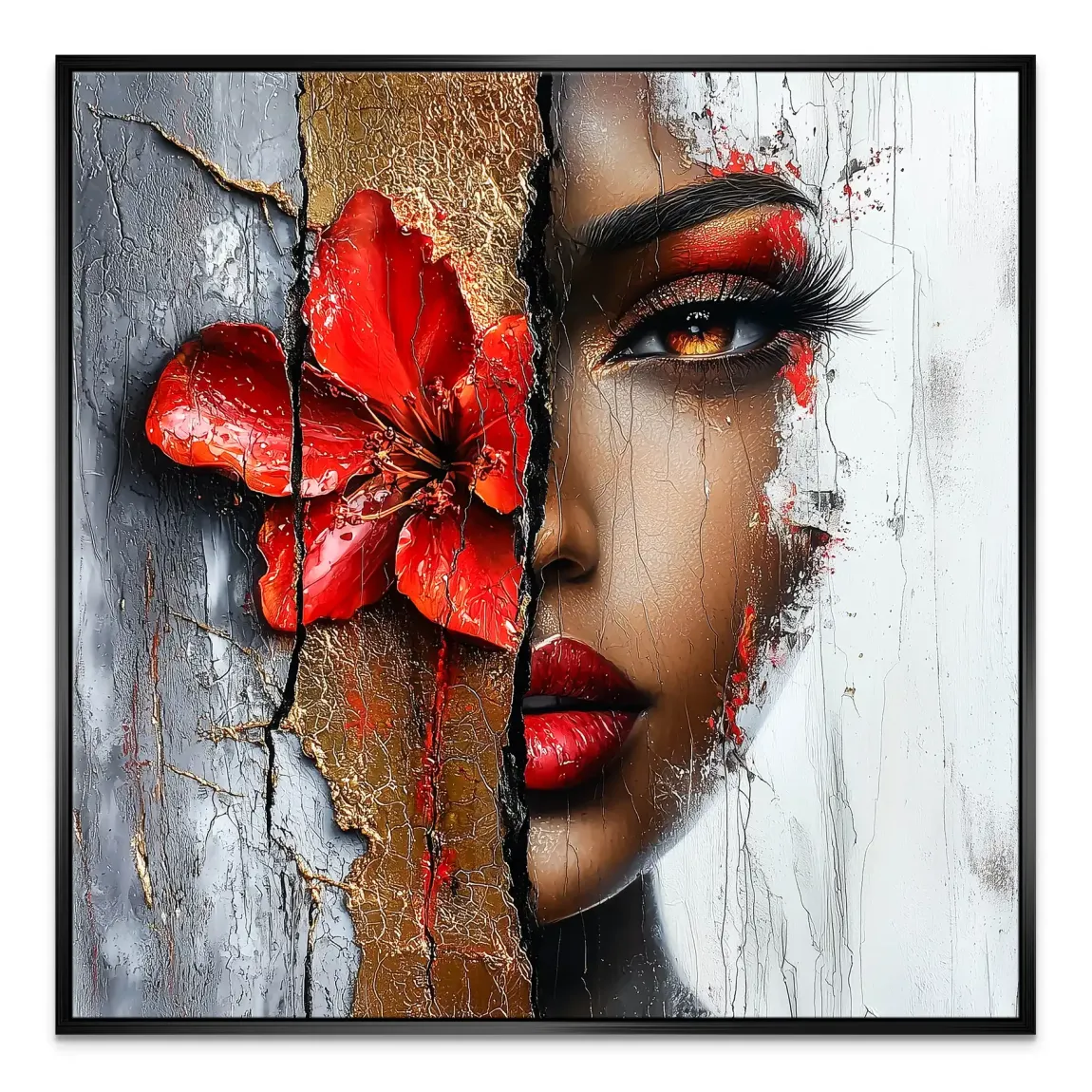 Red Blossom Beauty Leinwand Bild INGALERIE