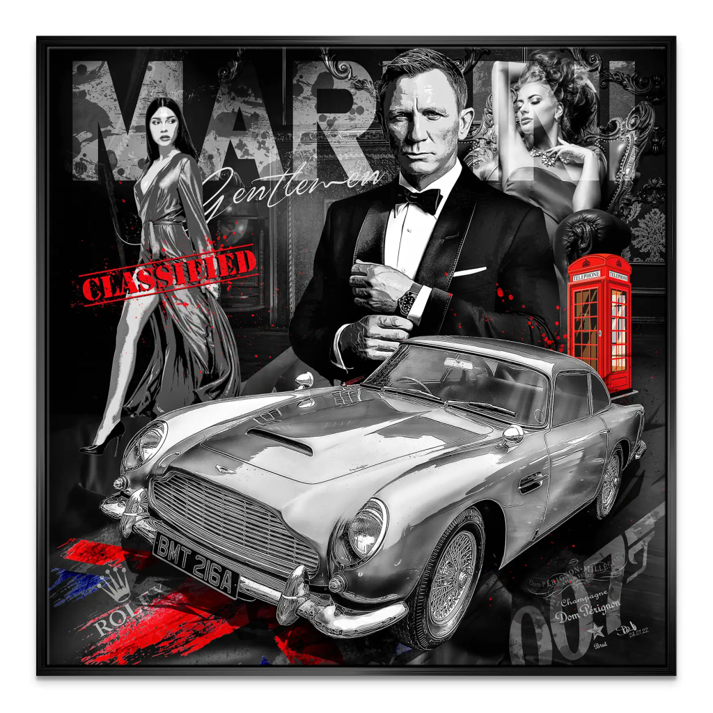 James Bond Black Style Leinwand Bild INGALERIE