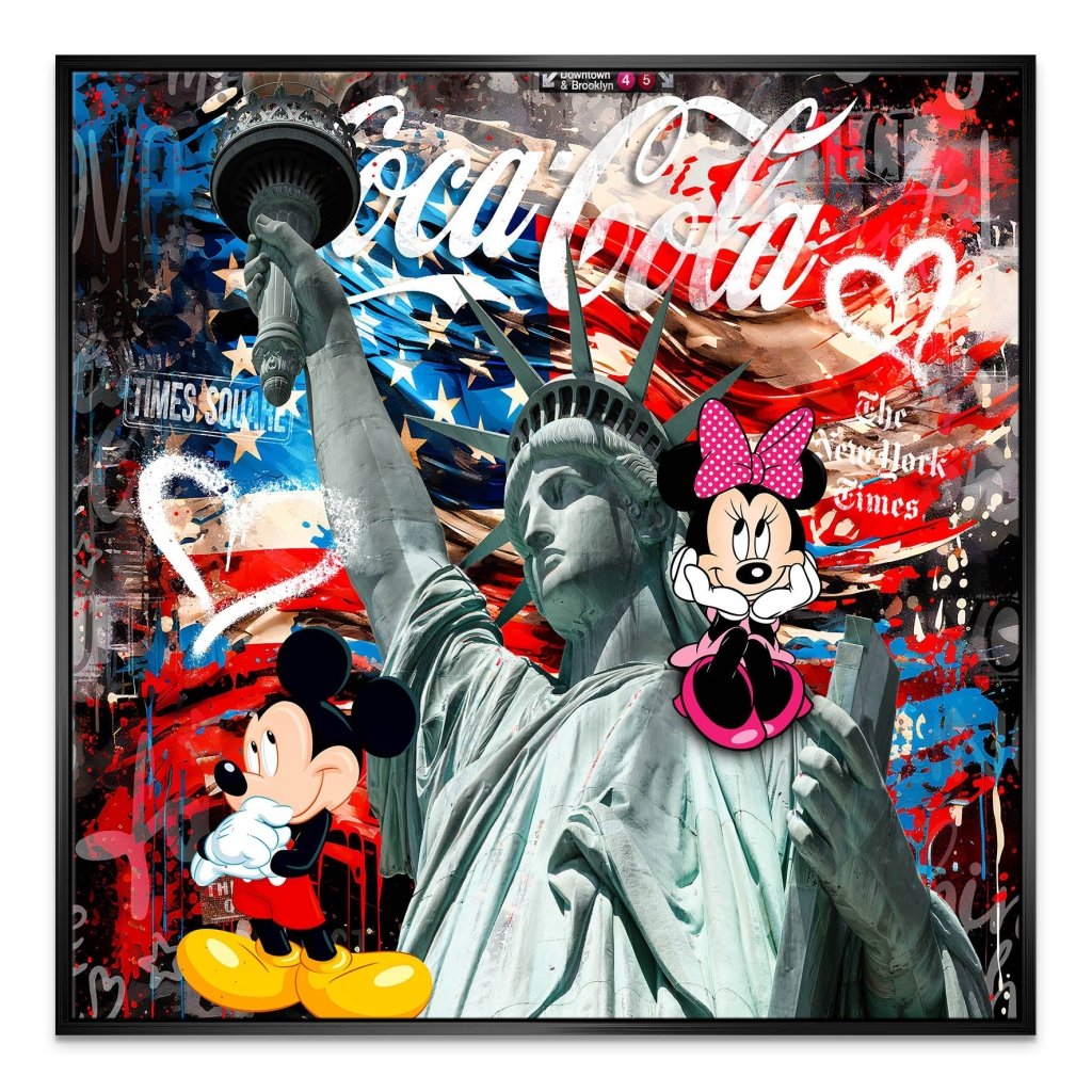 Micky USA Pop Art Leinwand Bild INGALERIE