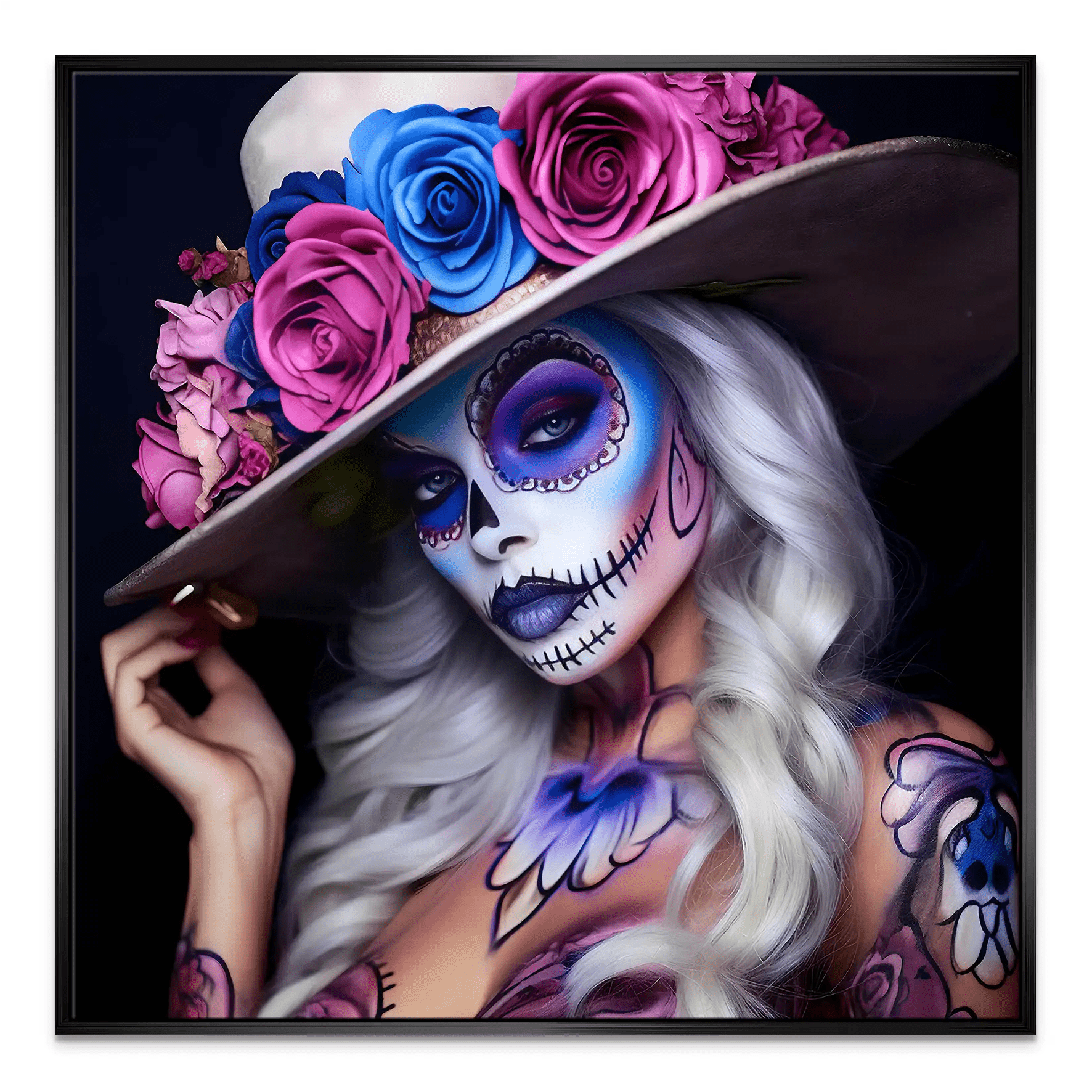 La Catrina Color Style Leinwand Bild INGALERIE