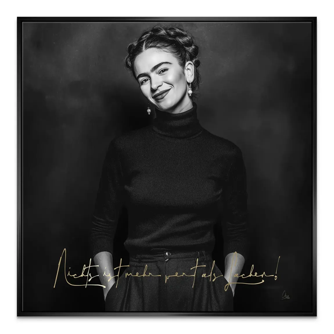 Frida Kahlos Lachen Leinwand Bild