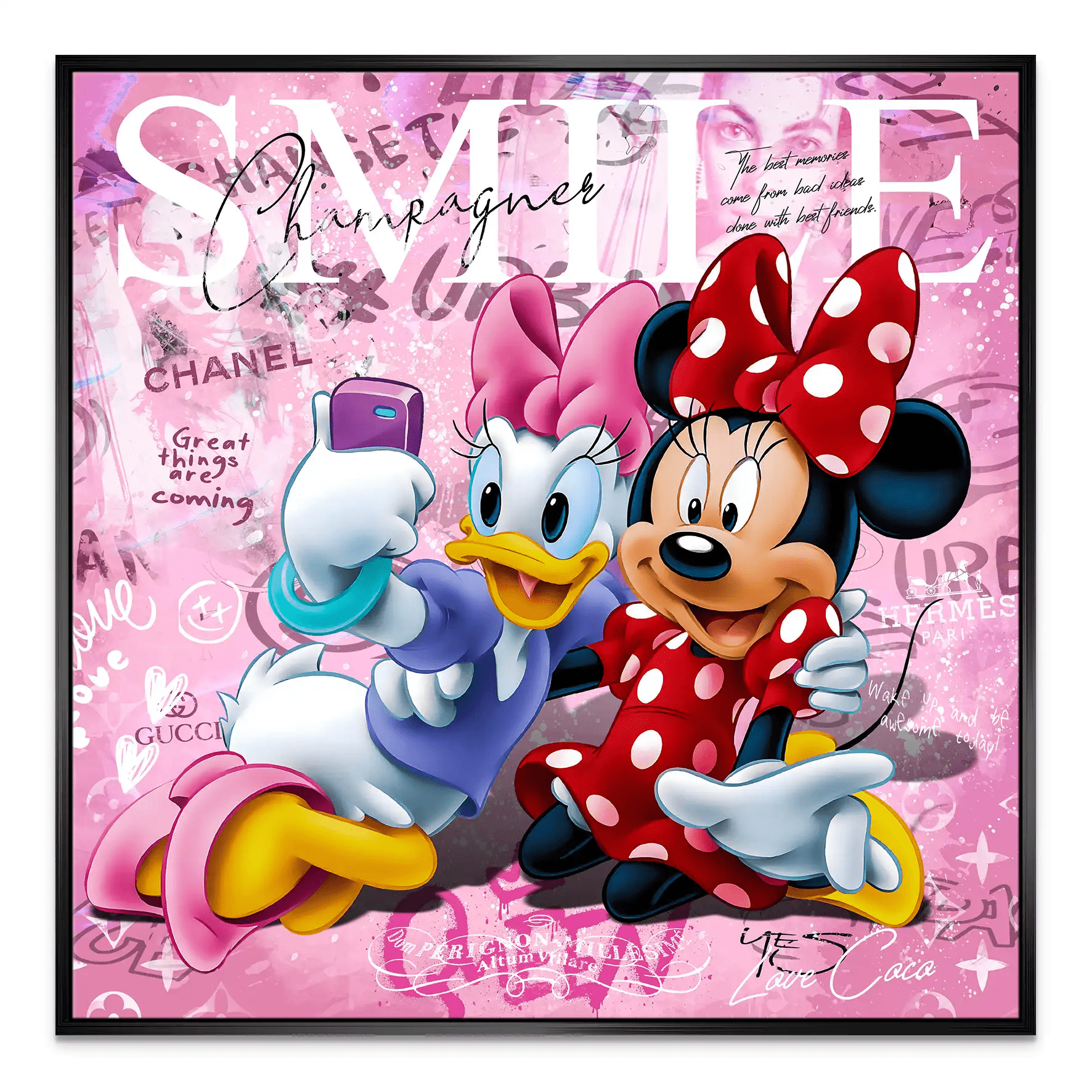 Daisy & Minnie Smile Leinwand Bild INGALERIE