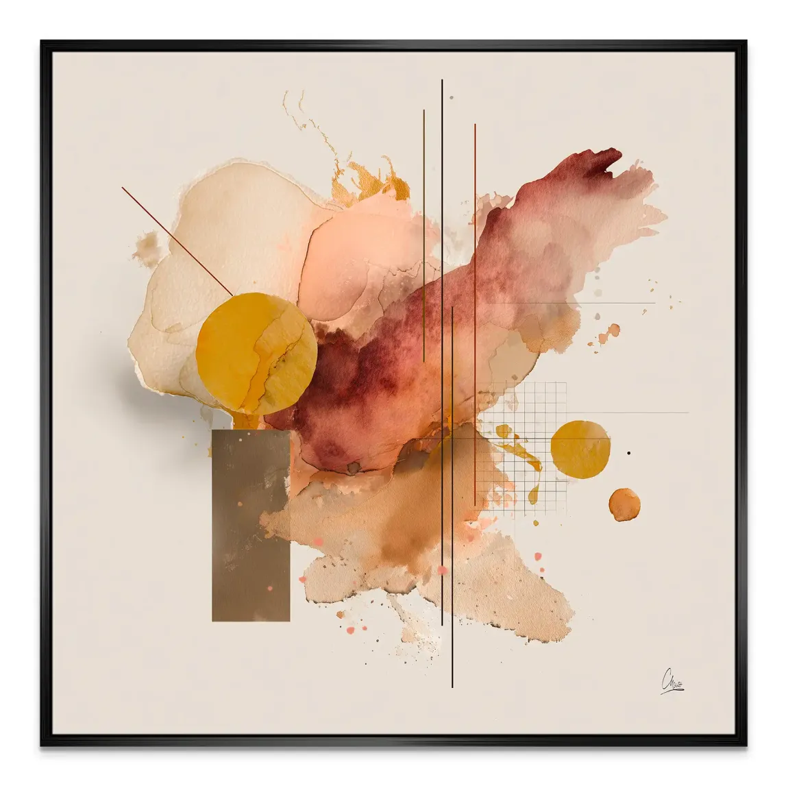 Amber Flow Leinwand Bild