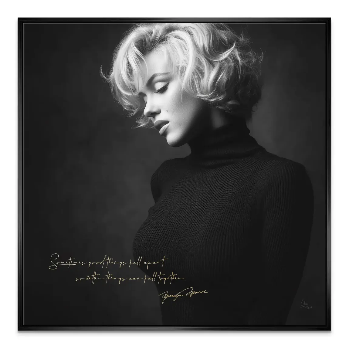 Marilyn Monroe Zitat Leinwand Bild