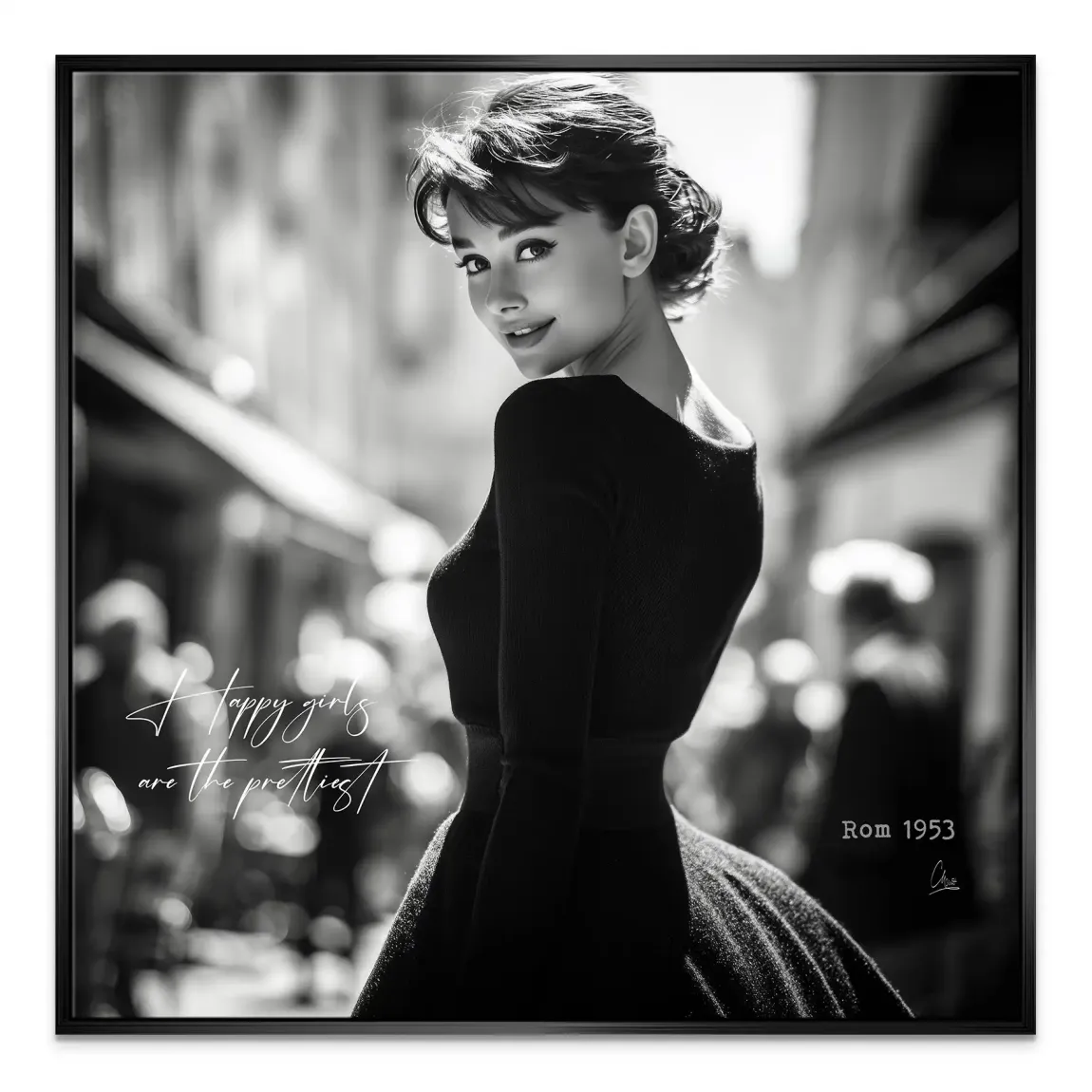Audrey Hepburn Roma Leinwand Bild