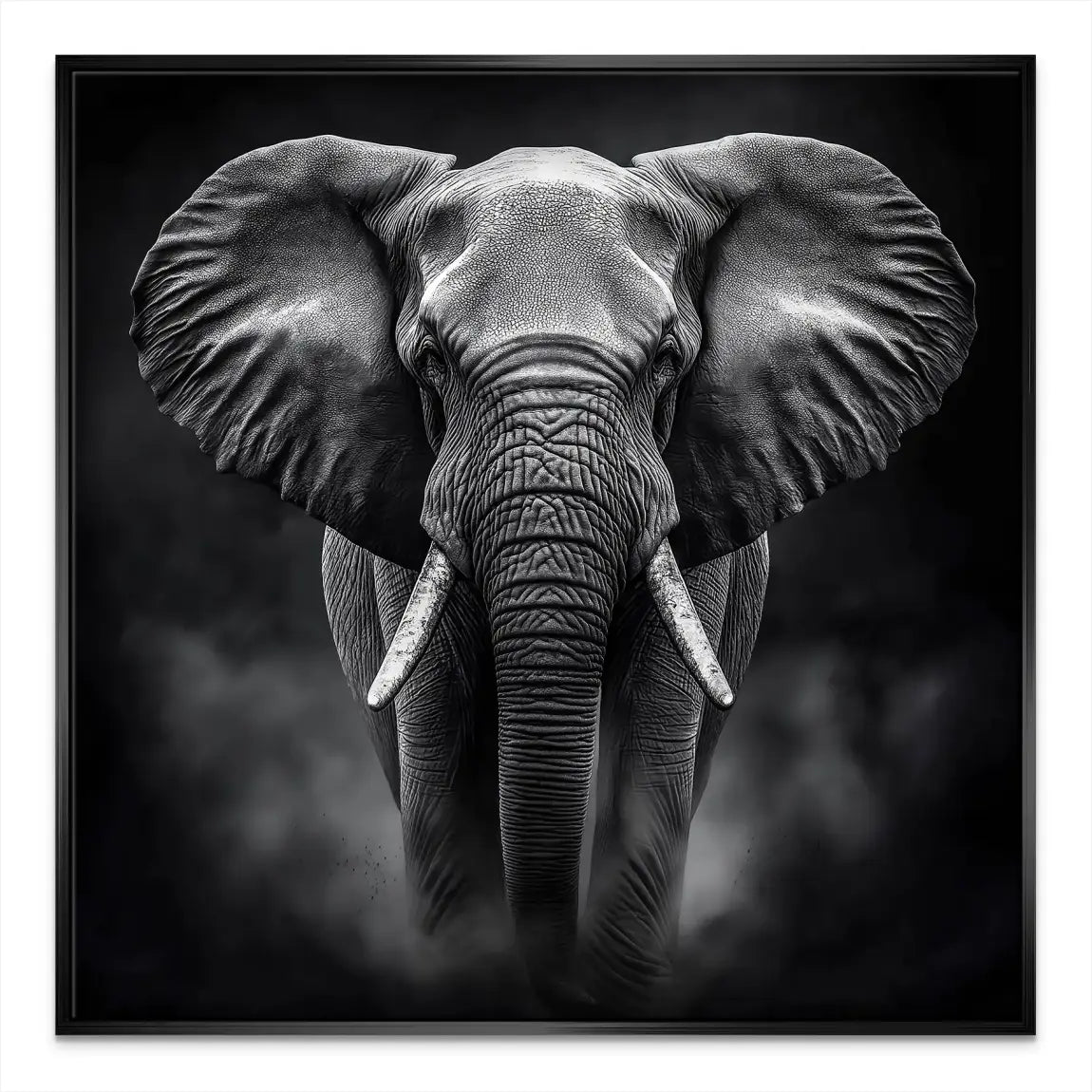 Elefant Black Style Leinwand Bild INGALERIE