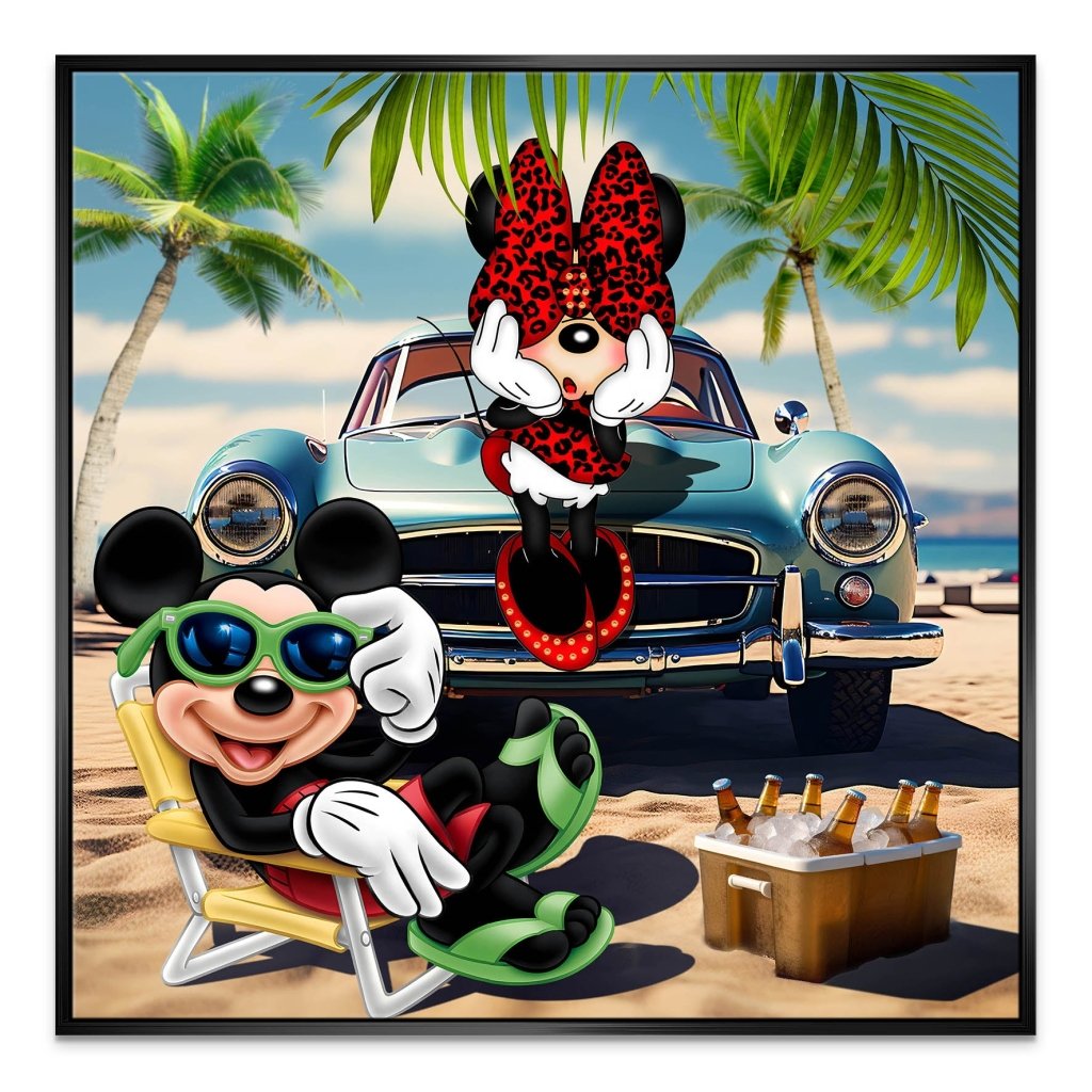 Micky & Minnie Beach Leinwand Bild INGALERIE