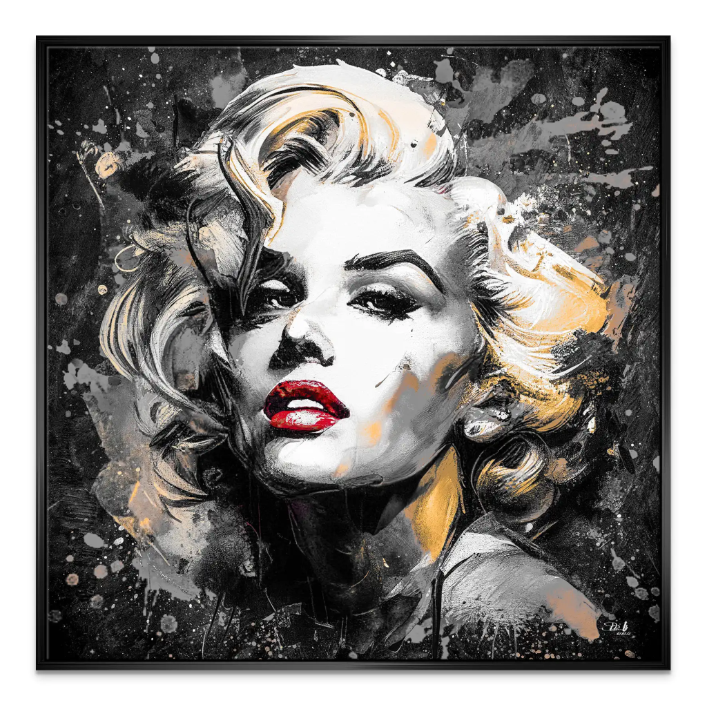 Marilyn Monroe Abstrakt Black Leinwand Bild INGALERIE