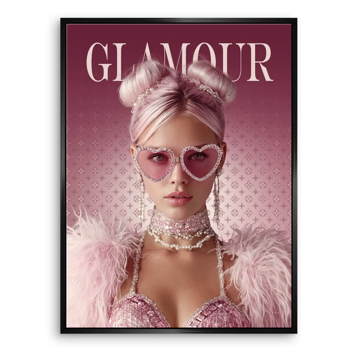 Glamour Lady Leinwand Bild