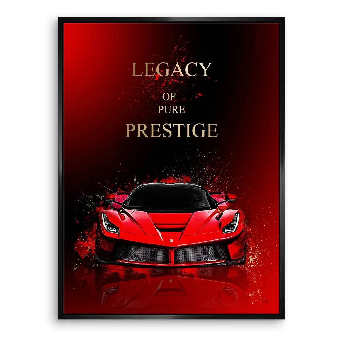 Red Prestige Ferrari Leinwand Bild