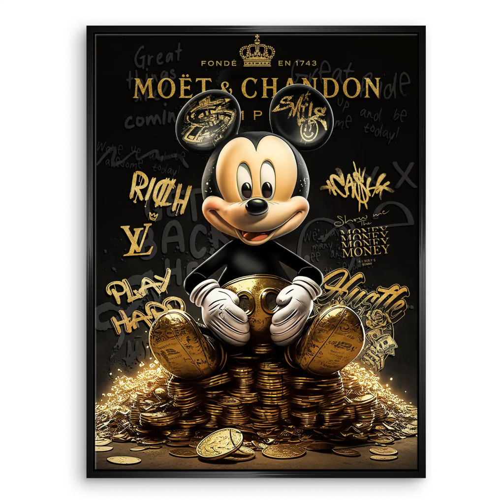 Micky Gold Motivation Pop Art Leinwand Bild INGALERIE