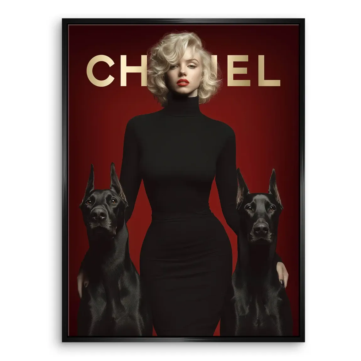 Marilyn Red Coco Leinwand Bild