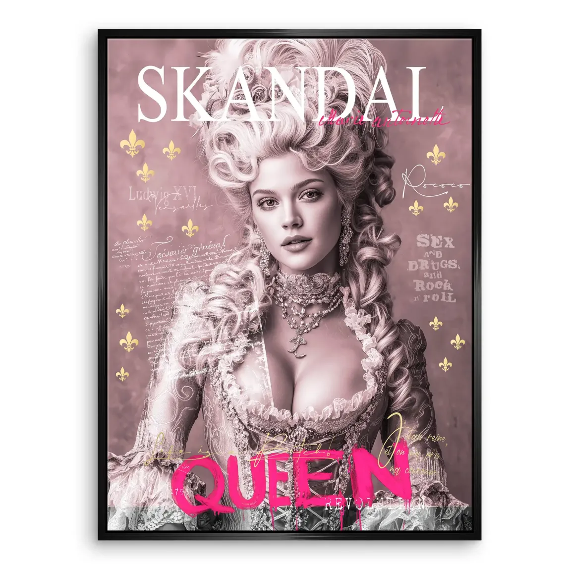 Marie Antoinette Queen Pop Art Leinwand Bild