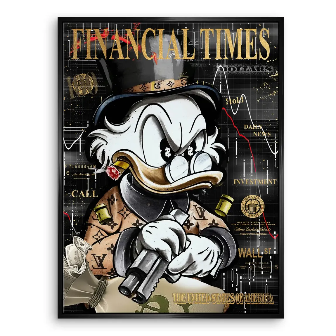 Financial Empire Duck Leinwand Bild