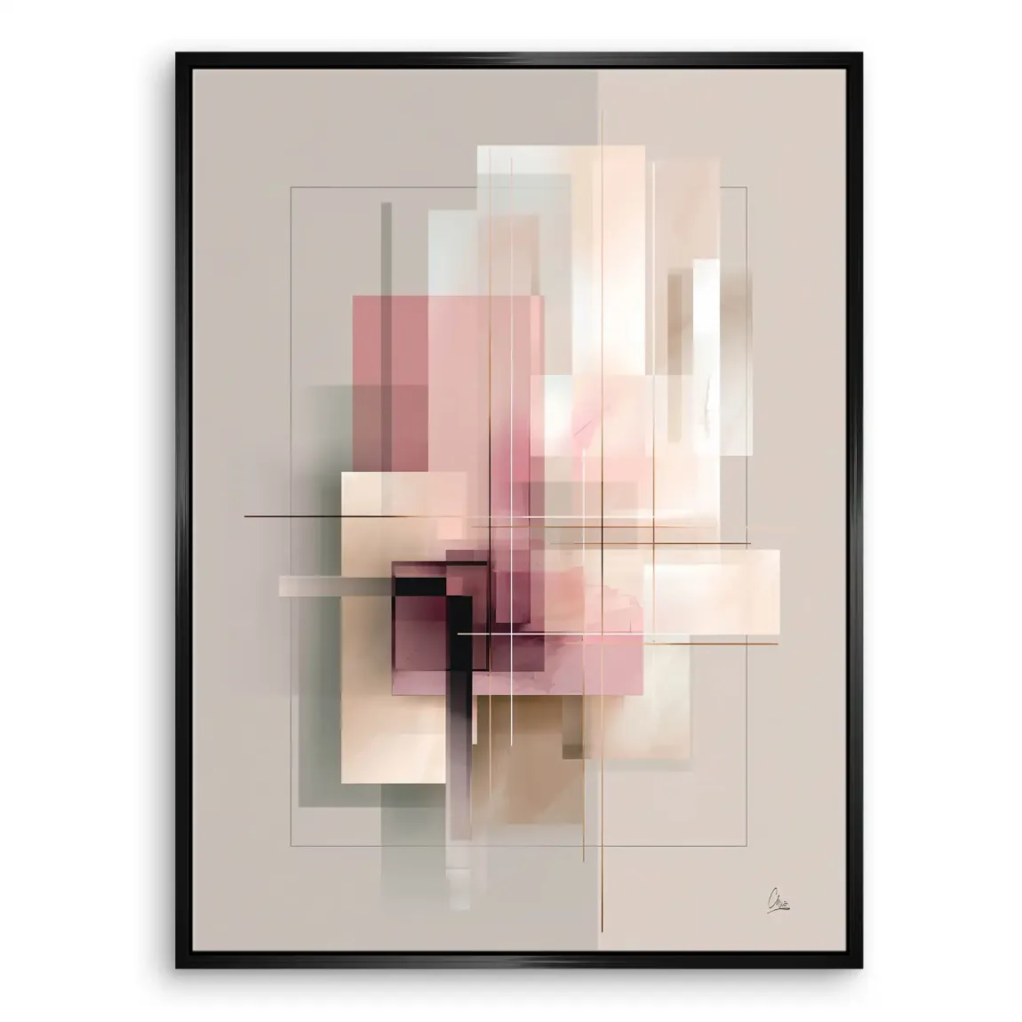 Soft Geometry Leinwand Bild