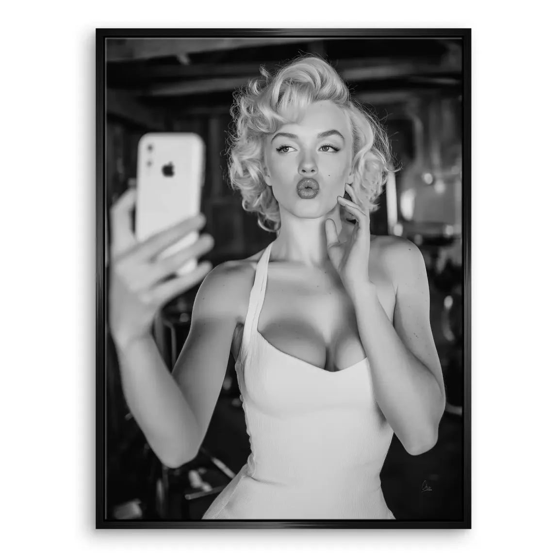 Marilyn Monroe Selfie Leinwand Bild