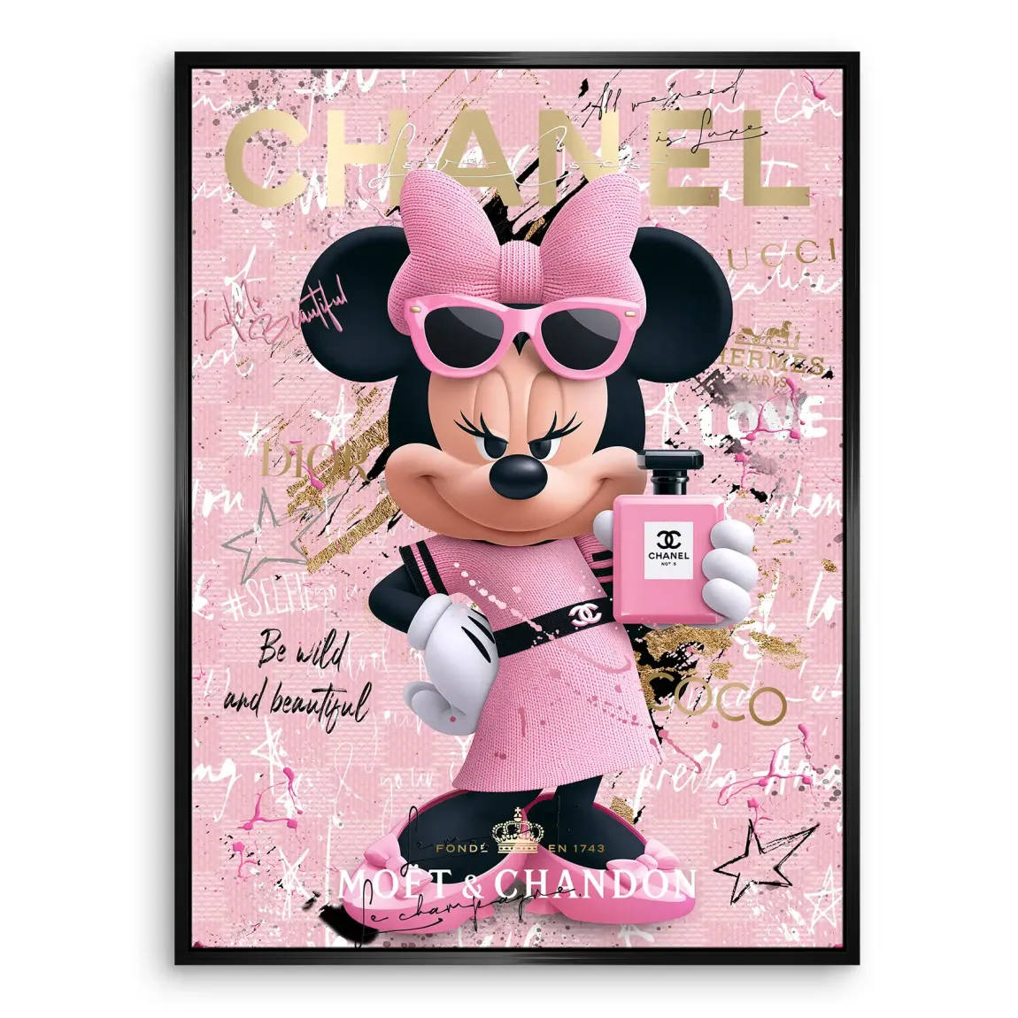 Minnie Maus Rosé Coco Leinwand Bild