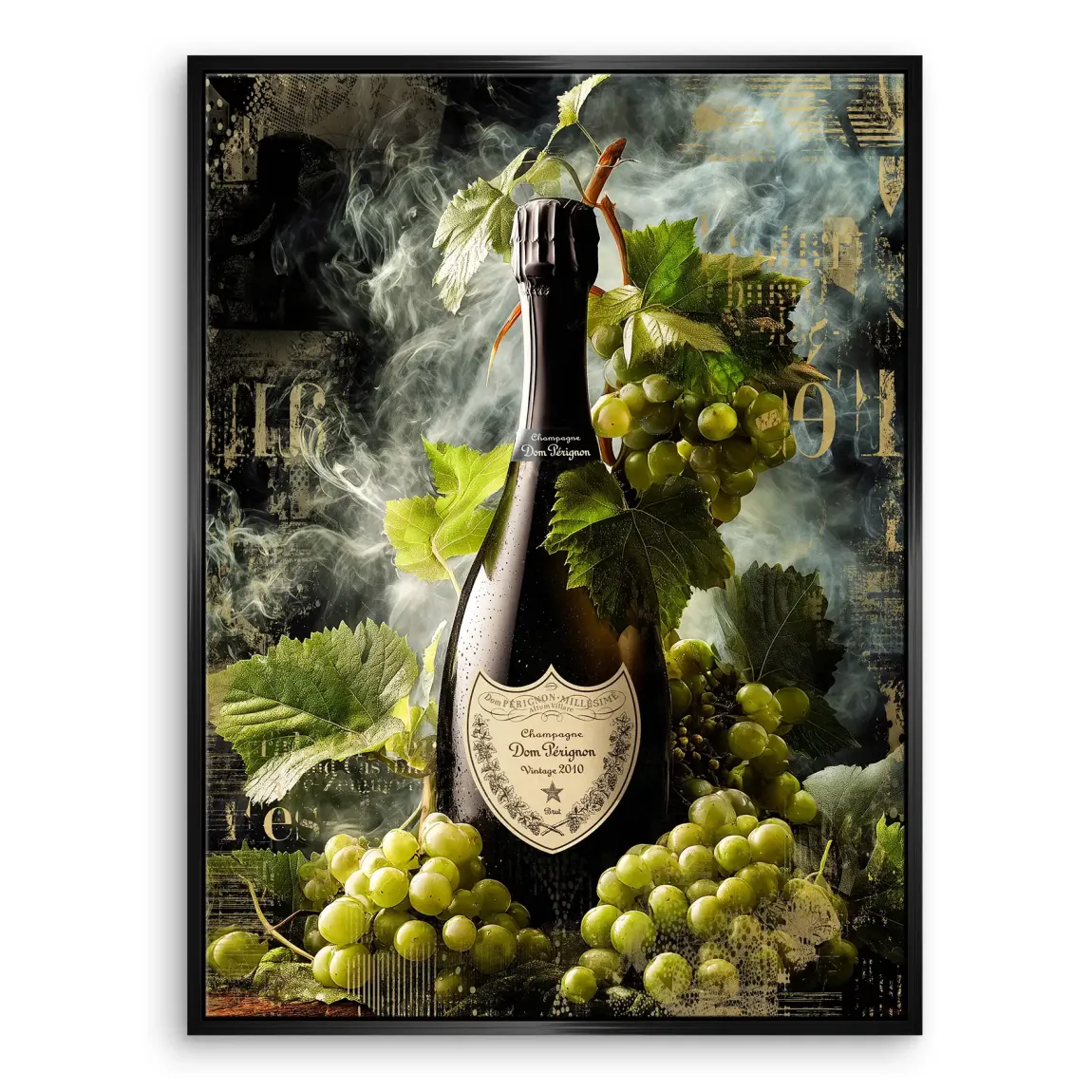 Champagner Reben Leinwand Bild
