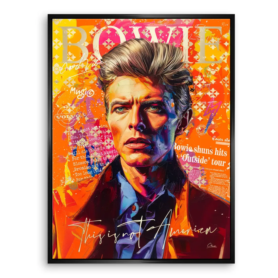 Bowie America Pop Art Leinwand Bild INGALERIE