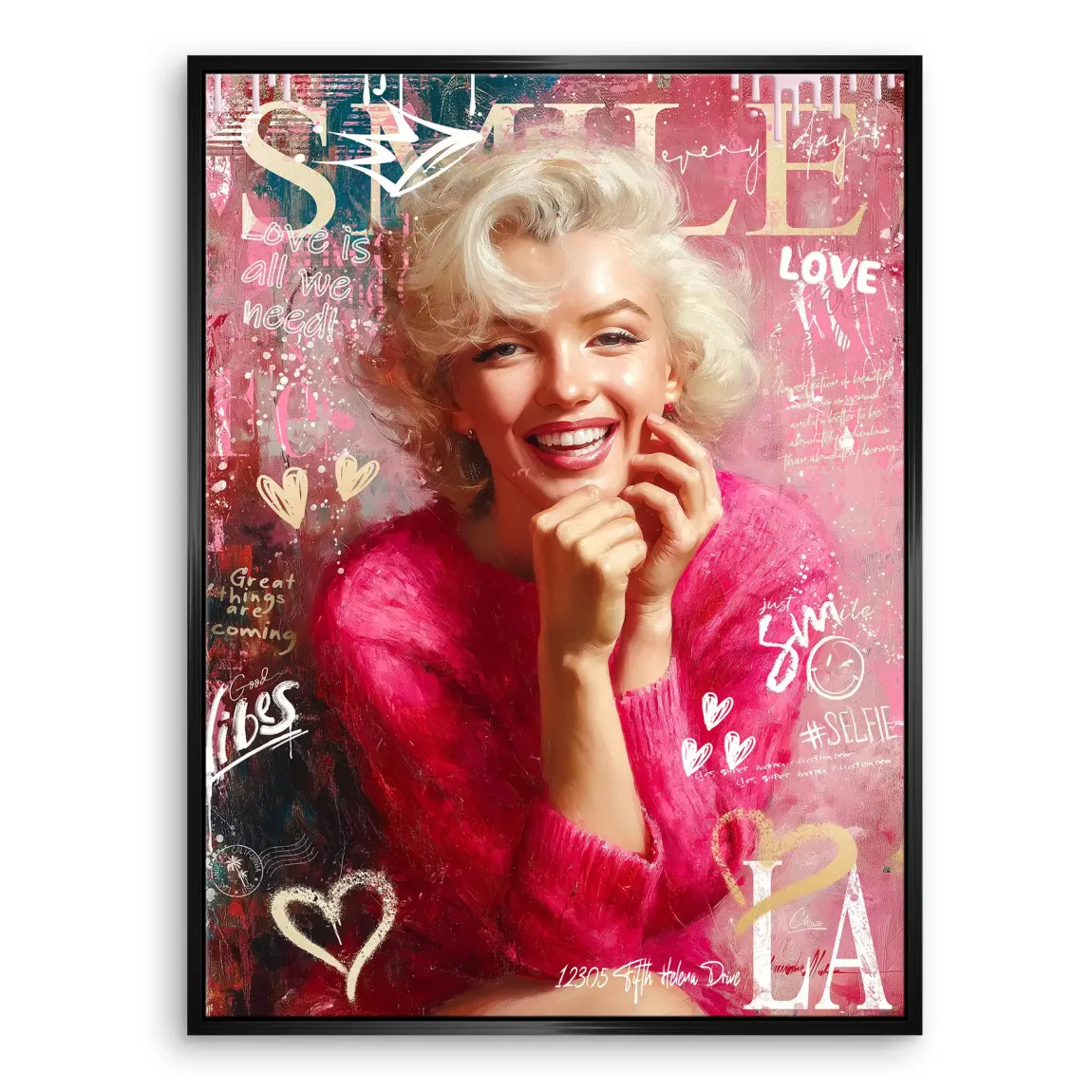 Smile in Pink Leinwand Bild INGALERIE
