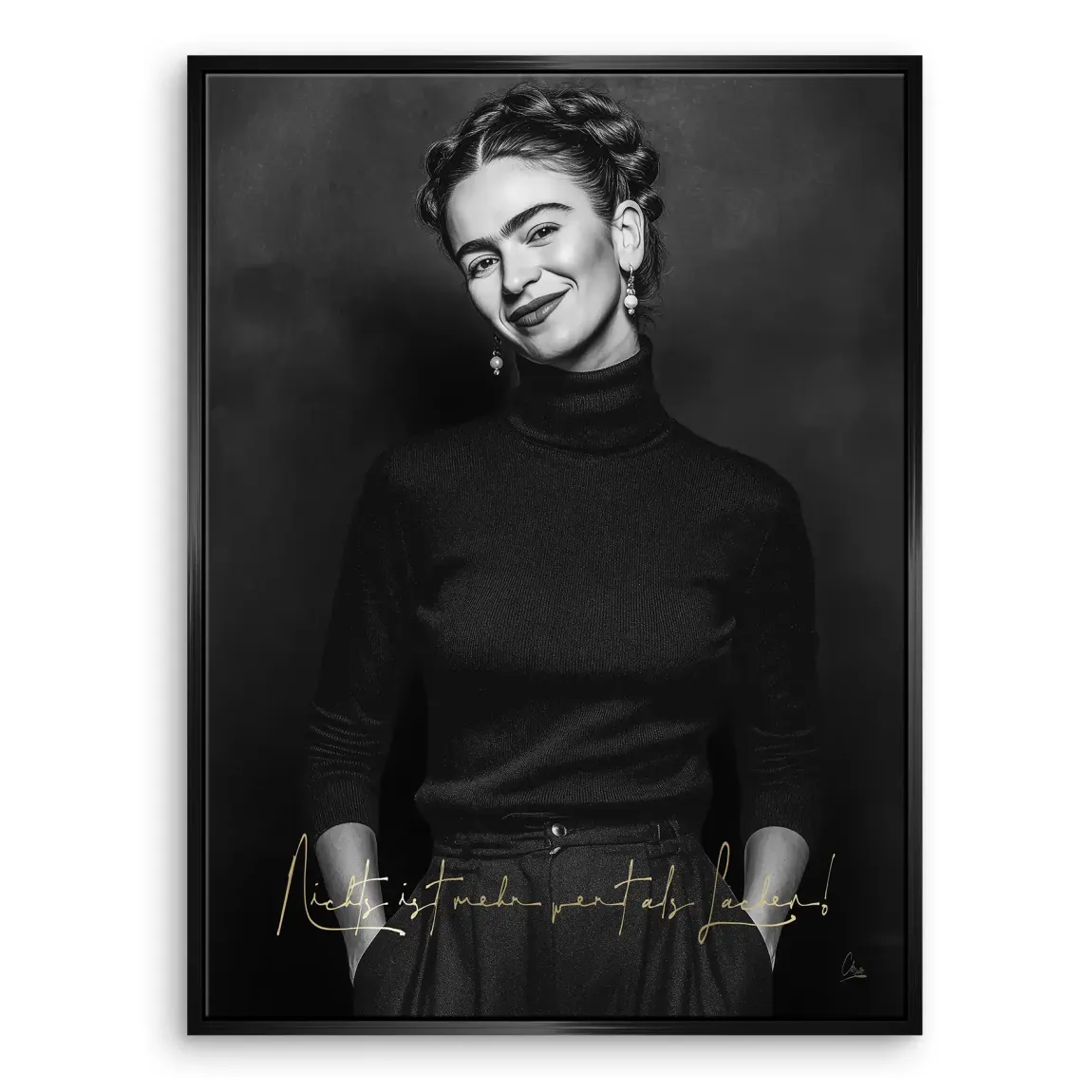 Frida Kahlo stilles Lächeln Leinwand Bild